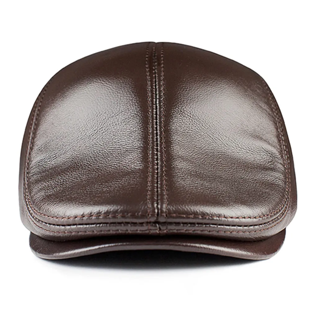Northampton Genuine Leather Earflap Flat Cap