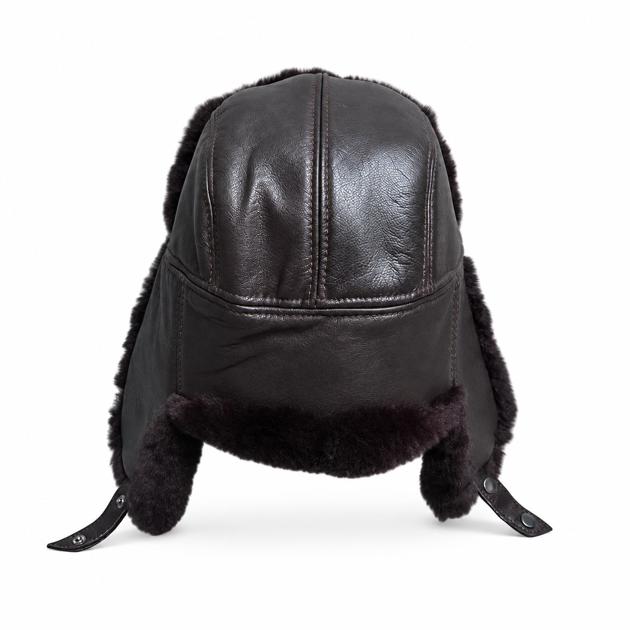 Northcrest Genuine Leather Winter Trapper Bomber Hat