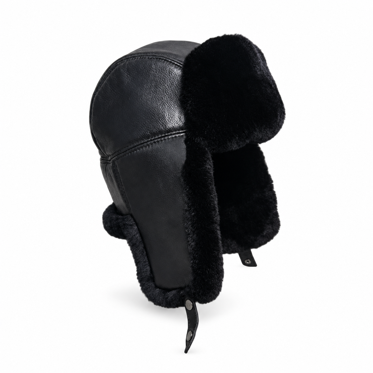Northcrest Genuine Leather Winter Trapper Bomber Hat