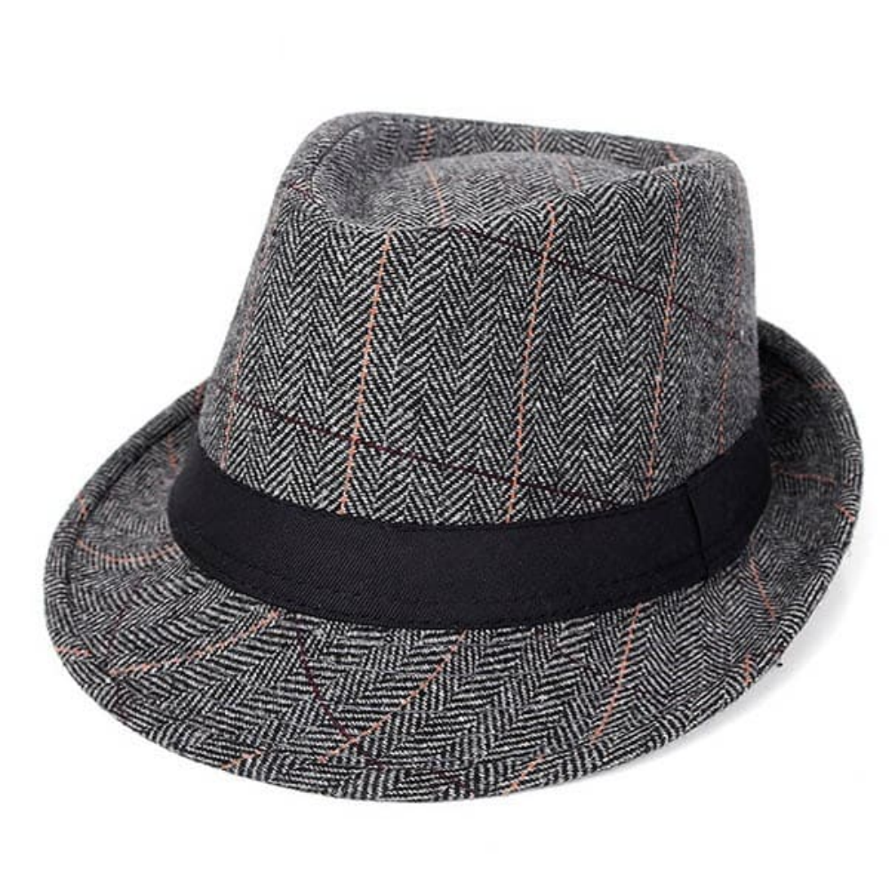 Pembroke Striped Herringbone Trilby Hat