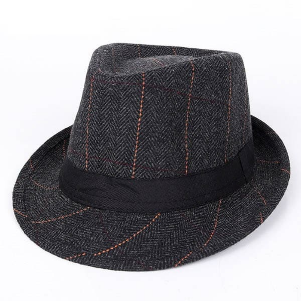 Pembroke Striped Herringbone Trilby Hat