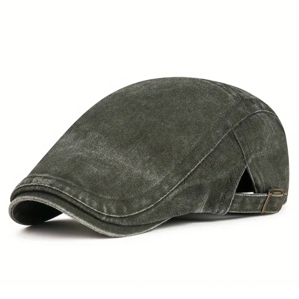 Rivington Washed Cotton Flat Cap