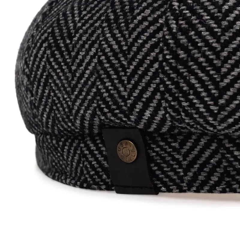 Thorpe Herringbone Newsboy Cap