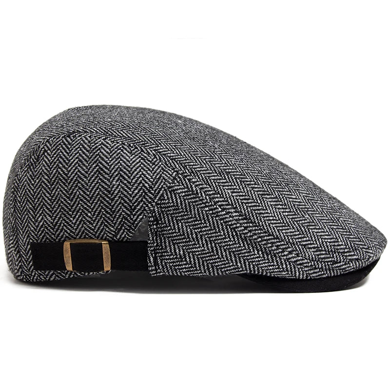 Fulton Herringbone Flat Cap
