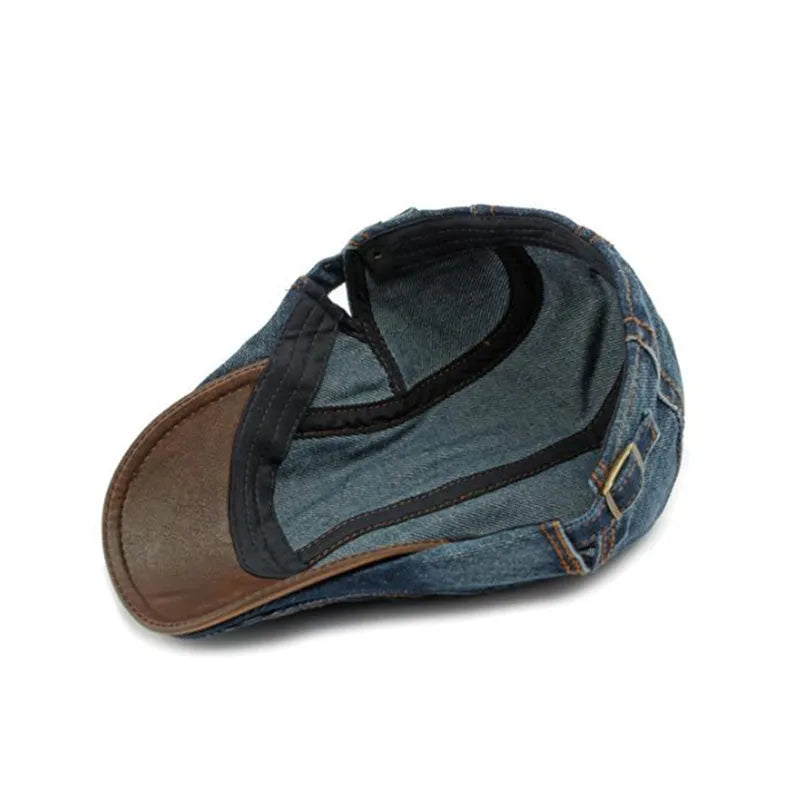 Colton Denim Flat Cap