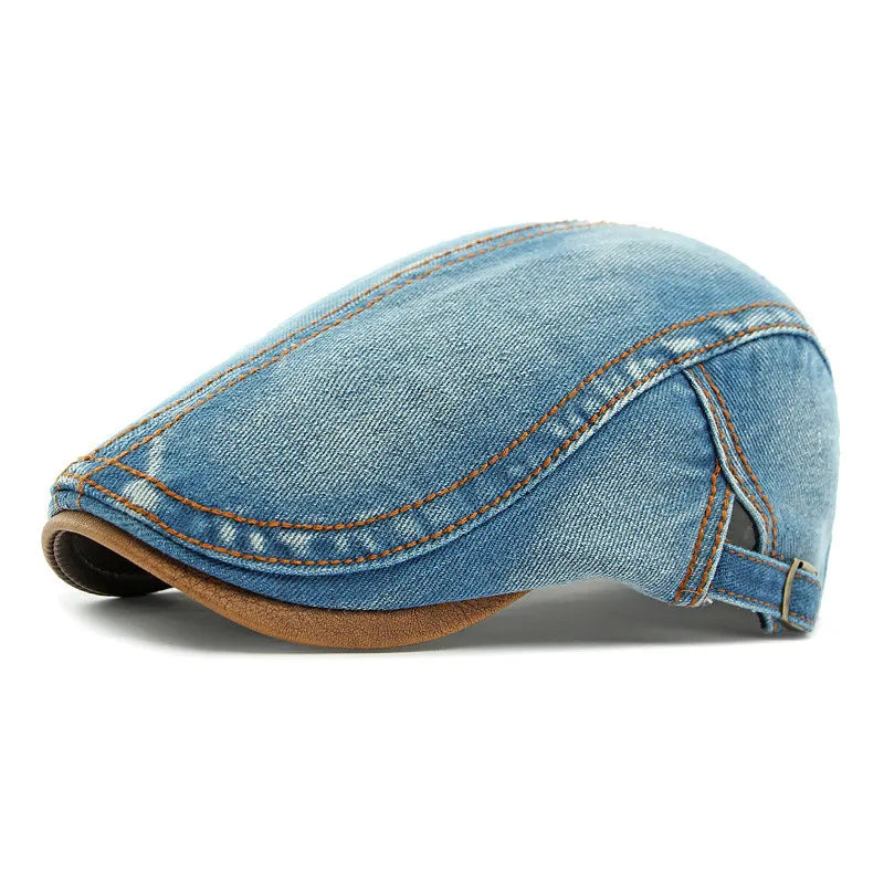 Colton Denim Flat Cap