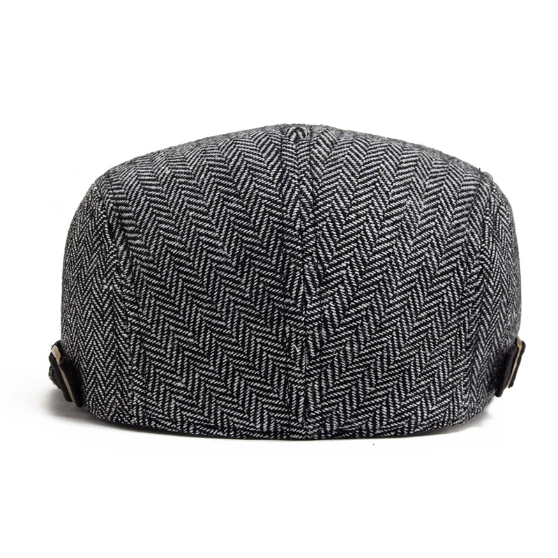 Fulton Herringbone Flat Cap