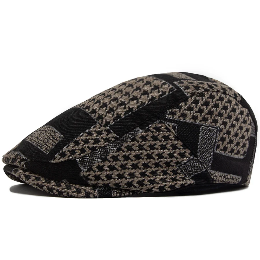 Berkley Patchwork Houndstooth Flat Cap