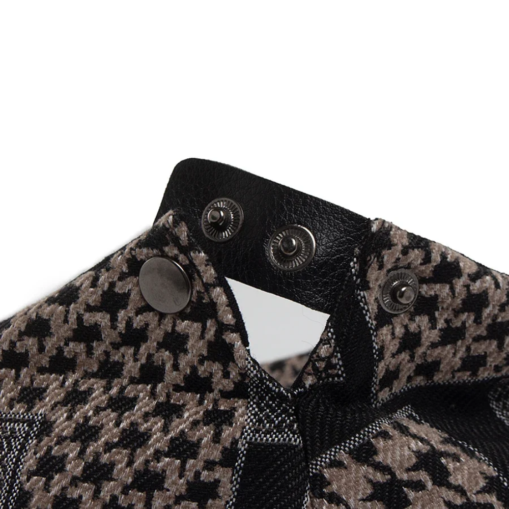 Berkley Patchwork Houndstooth Flat Cap