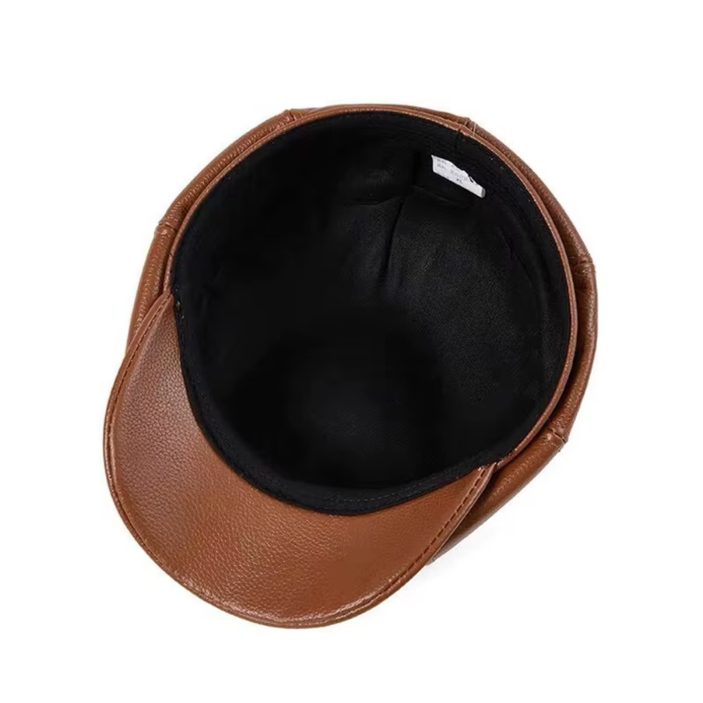 Wellington Genuine Leather Newsboy Cap