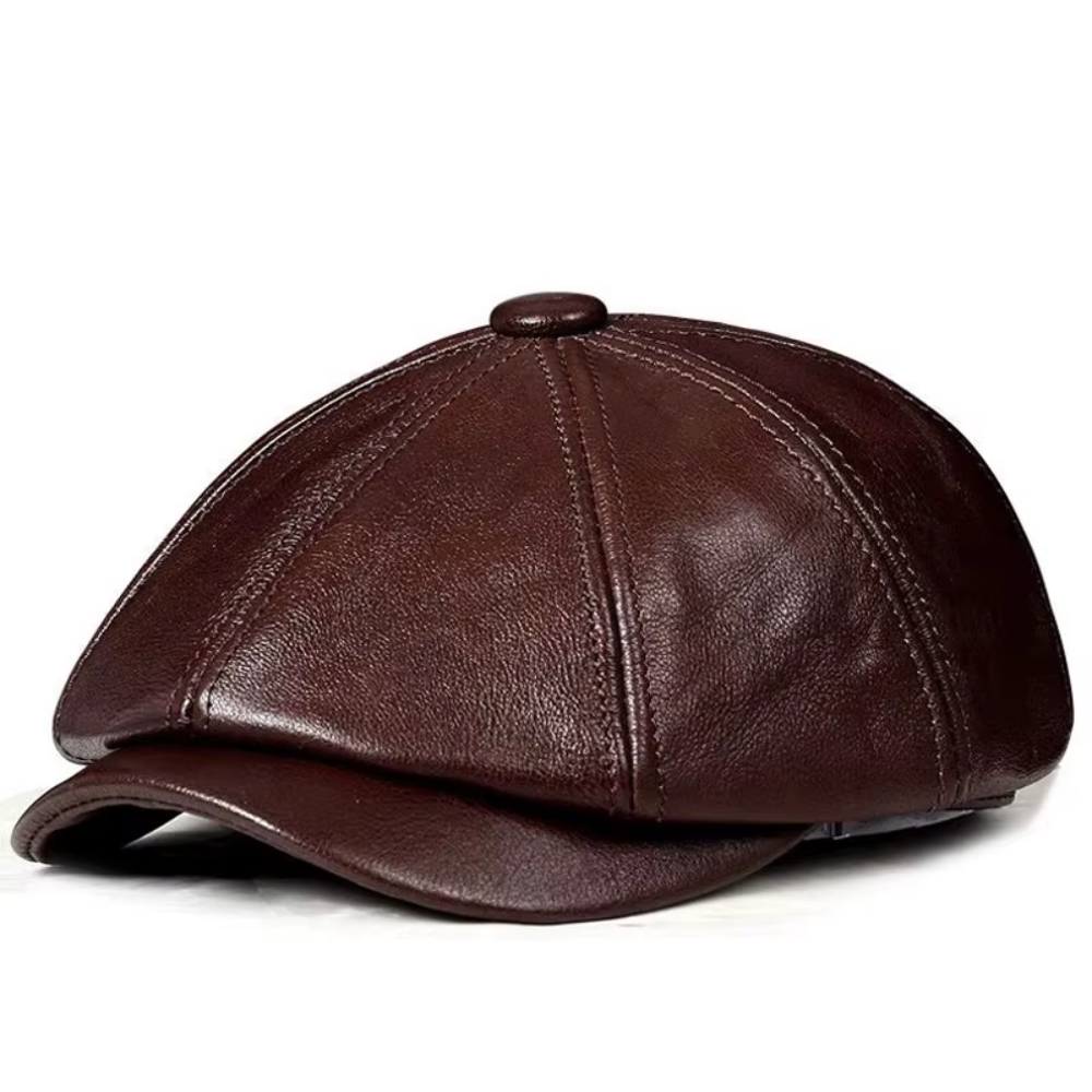Wellington Genuine Leather Newsboy Cap