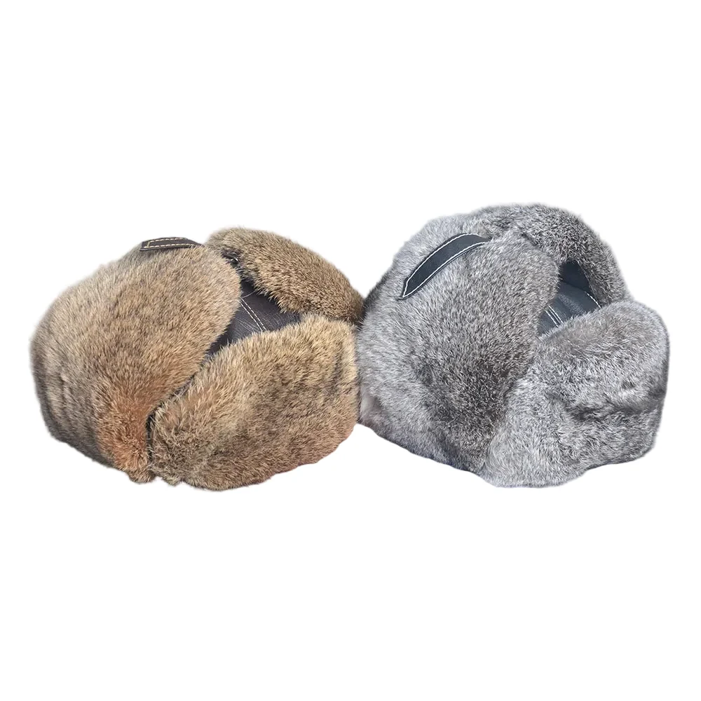 Winterpeak Genuine Leather Fur-Lined Trapper Hat