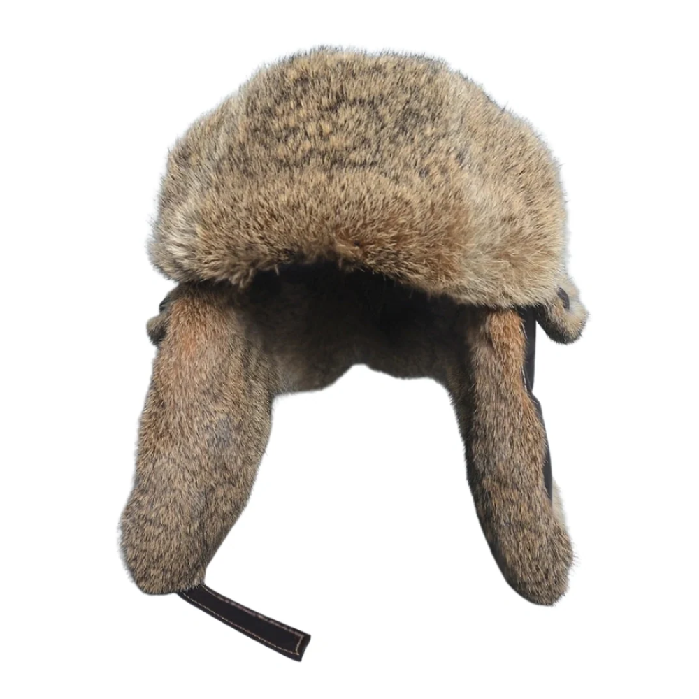 Winterpeak Genuine Leather Fur-Lined Trapper Hat