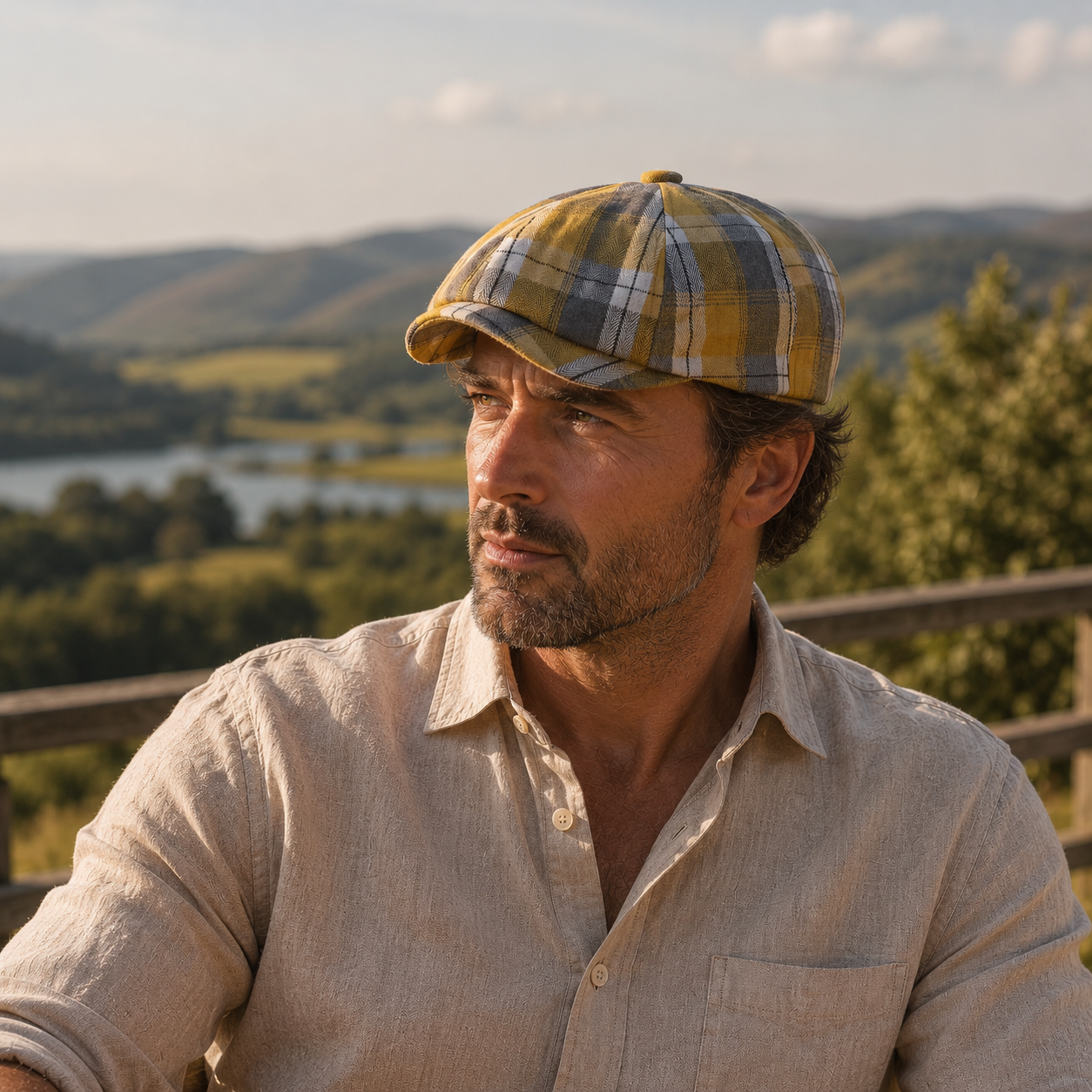 York Plaid Newsboy Cap