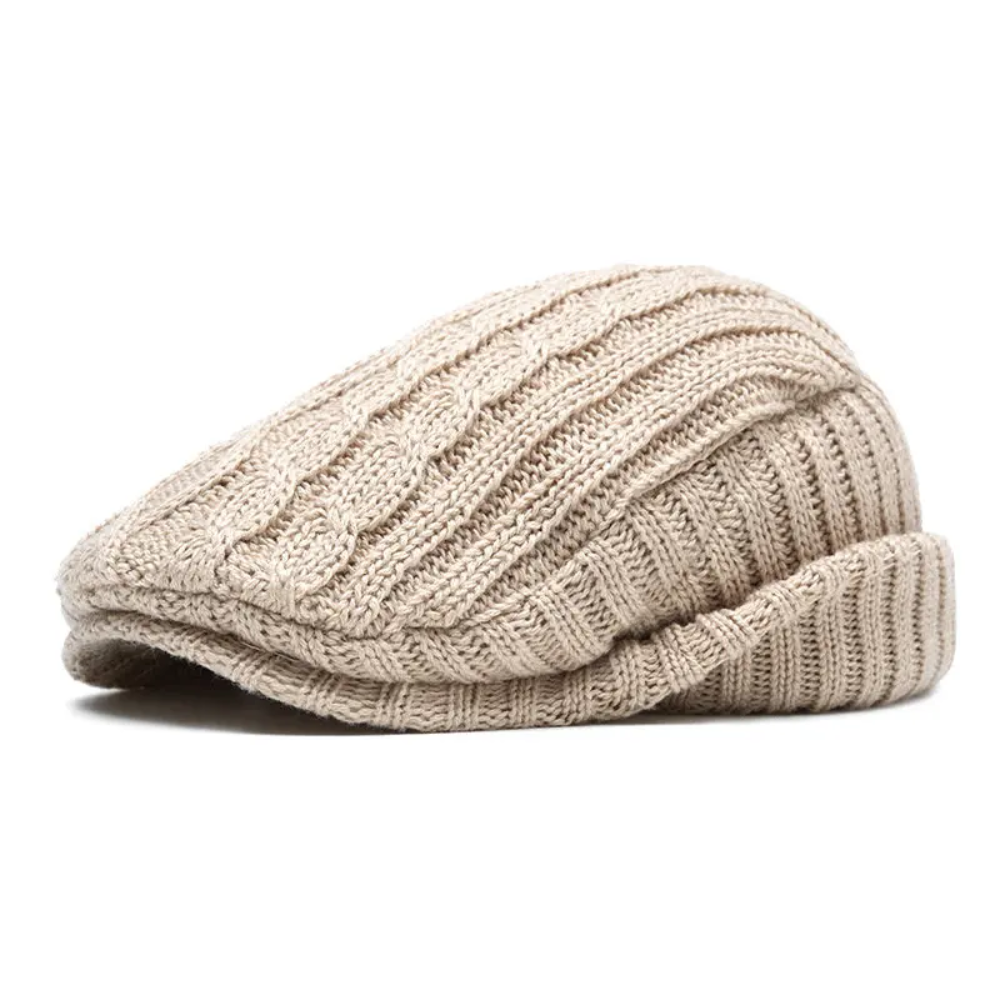 Yorkshire Winter Cable Knit Flat Cap