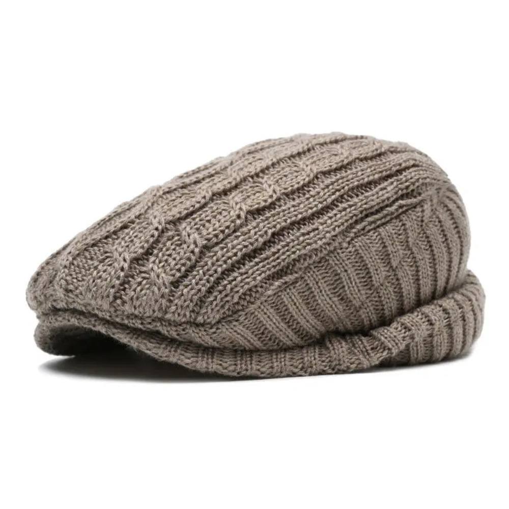 Yorkshire Winter Cable Knit Flat Cap