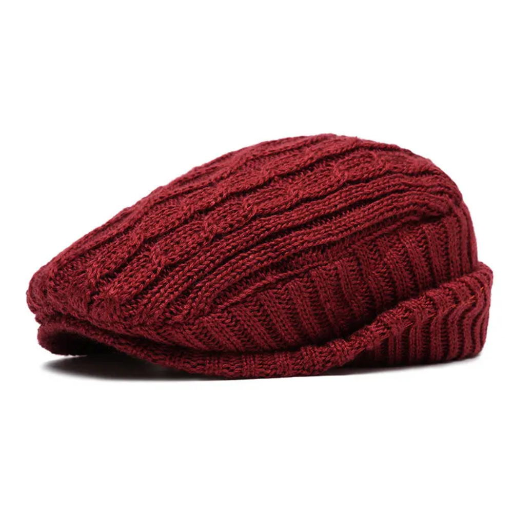 Yorkshire Winter Cable Knit Flat Cap