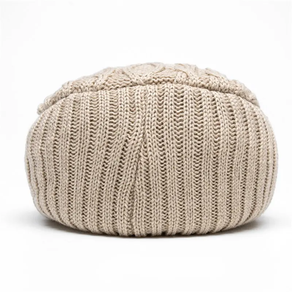 Yorkshire Winter Cable Knit Flat Cap